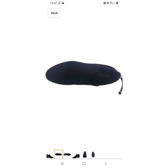 New Size 8 Black Suede Kenneth Cole Reaction Side Skip Booties Shoes - Picture 2 of 8